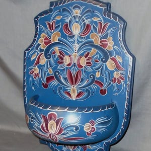 Norwegian Rosemaling Wall Half Bowl