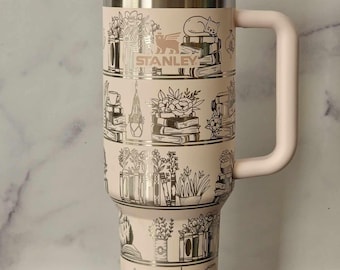 Gobelet personnalisé de 30 oz gravé au laser - Cadeau pour les amateurs de lecture et d'hydratation