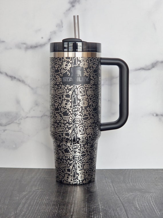 Spooky Doodle Engraved Stanley Tumbler | Halloween Quencher H2.0