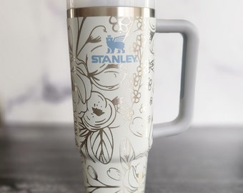 Stanley 40oz Tumbler Custom Engraved With Magnolia Florals -  Israel