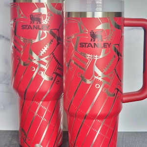 Football Themed Tumbler Quencher 2.0 | Football Teams| Helmet cleats and accessories |Full wrap engraved Tumbler | 30 or 40 oz Tumbler