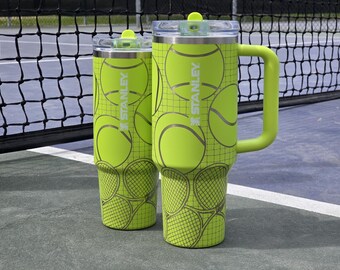 Lasergraverad tennismugg, tennisbollracketsportmugg