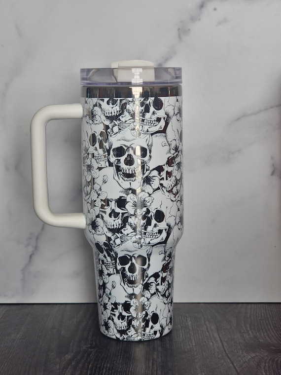 Gobelet isotherme de 1,2 l avec couvercle à paille et poignée – Boissons froides pendant 20