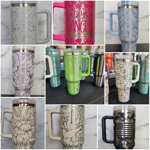Kundenspezifisches Anfrage-Design für Stanley | Vollwickel graviert Stanley | Löscher Becher | Ziel Stanley limitierte Edition | personalisierte Stanley