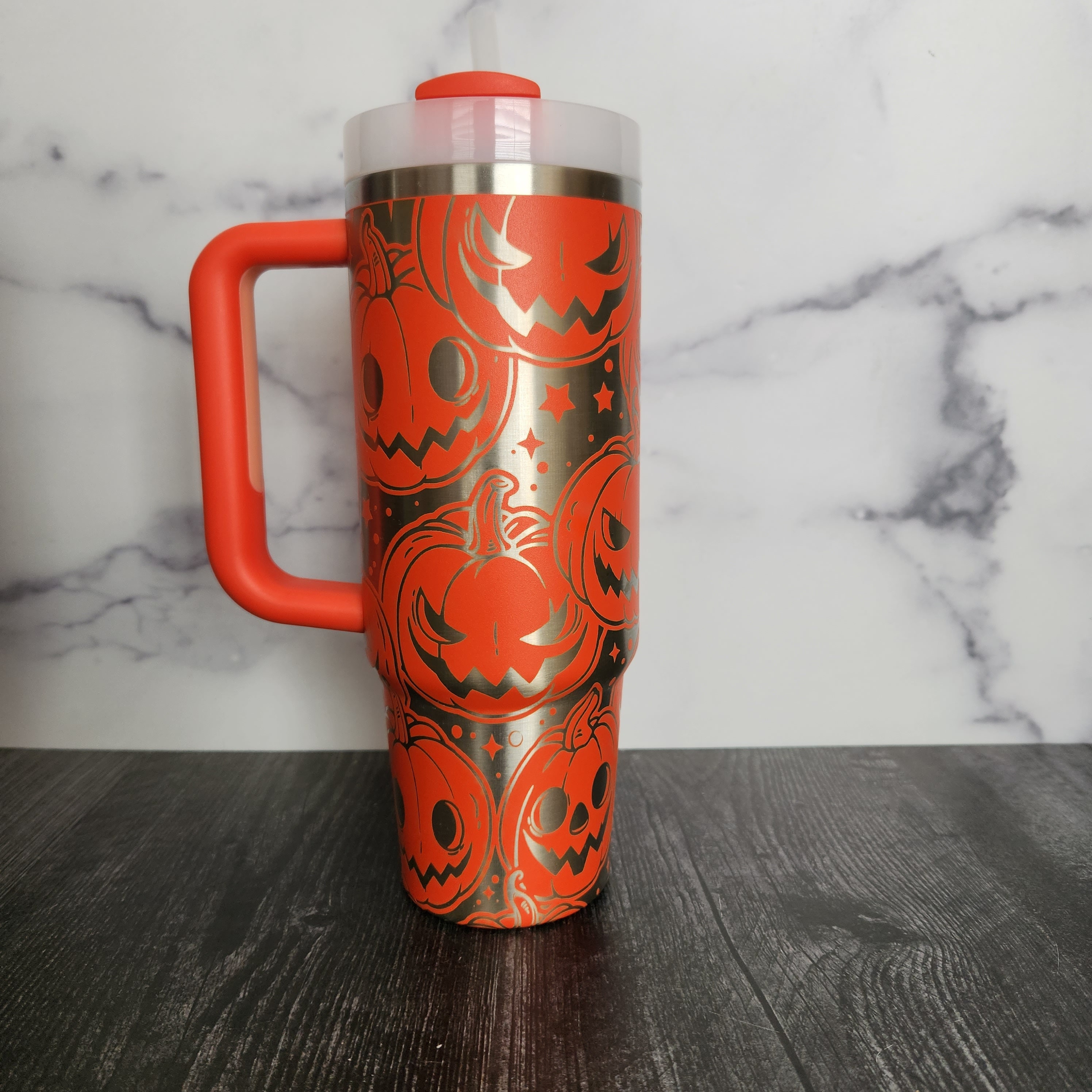 Engraved Halloween Stanley Tumbler, 30 Oz Stainless Steel, Jack-o