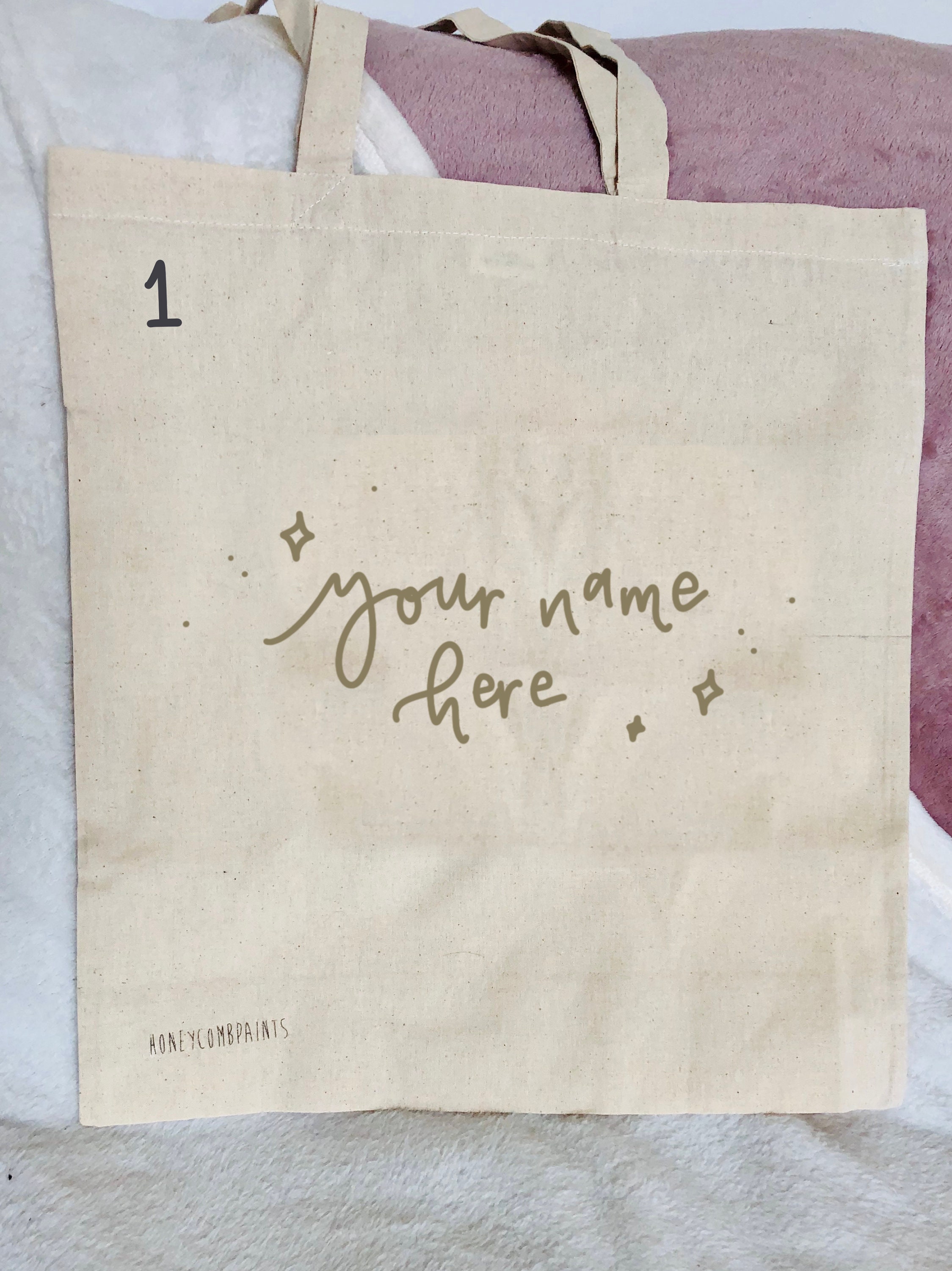 Personalised Name Tote Bag Personalised Word Tote Bag Gifts Etsy