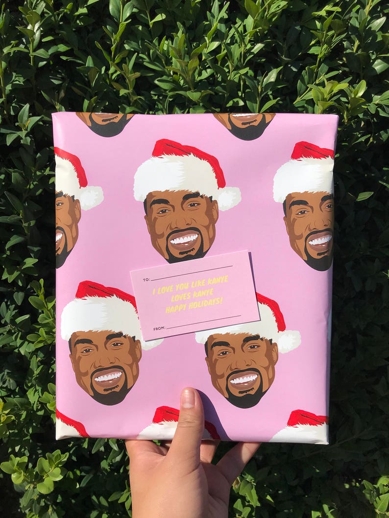 Kanye Kanye West Christmas Wrapping Paper Gift Ideas Etsy UK