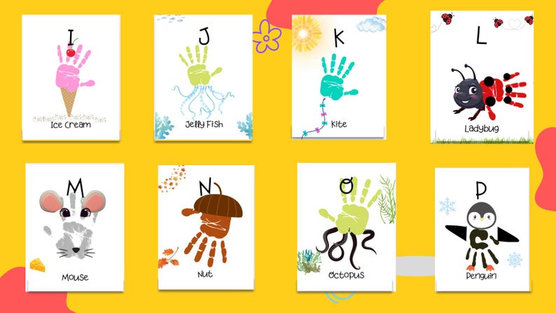 Handprint Craft ABC Book | Alphabet Art for Preschool | Kids Printable ...
