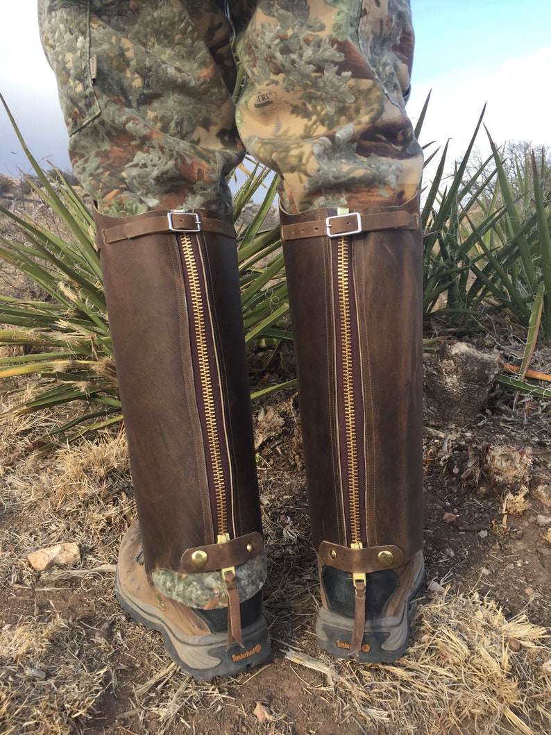 Leather Snake Gaiters Brush Gaiters Hiking Gaiters Half Etsy