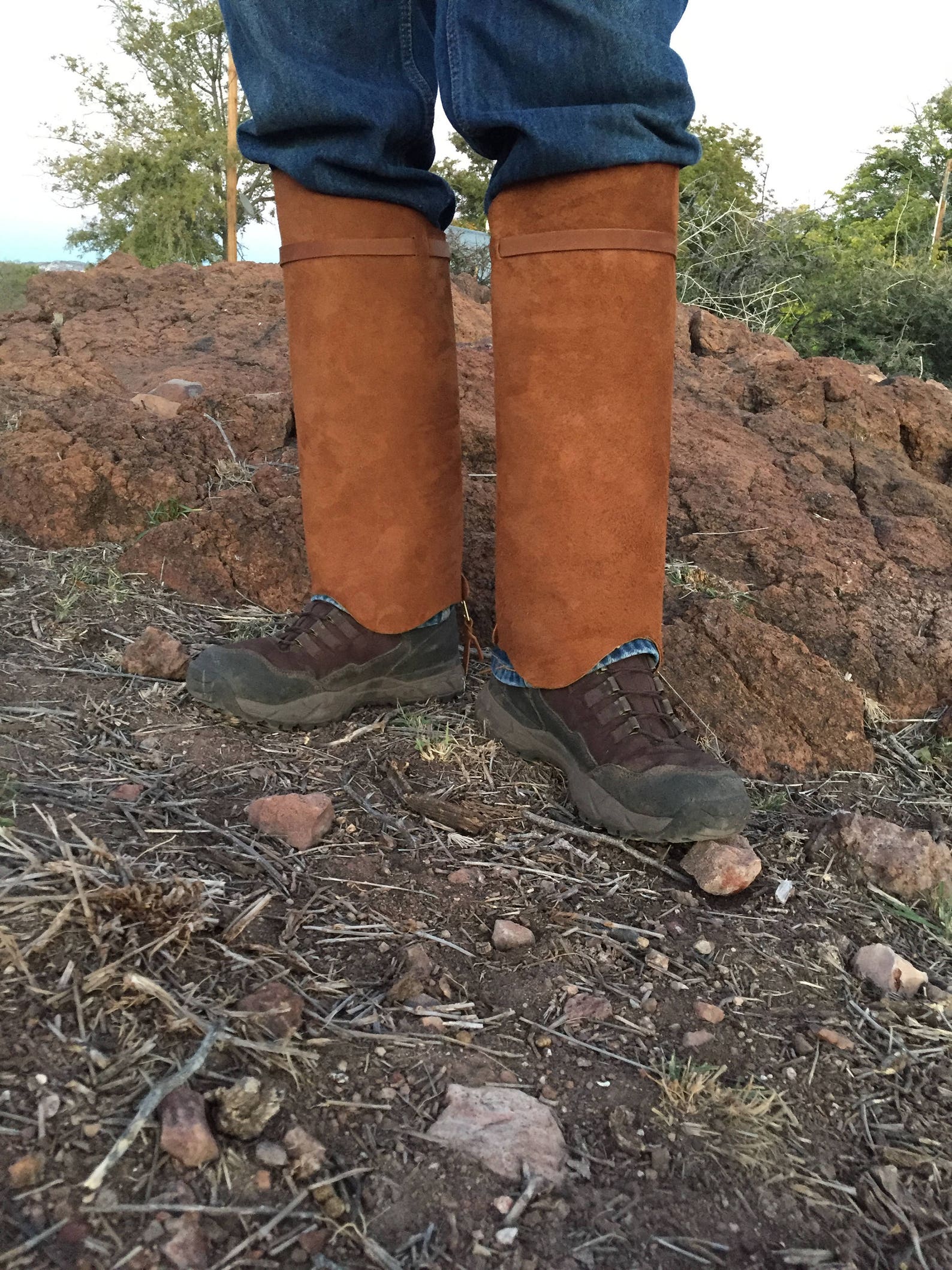 Leather Snake Gaiters Brush Gaiters Hiking Gaiters Half Etsy