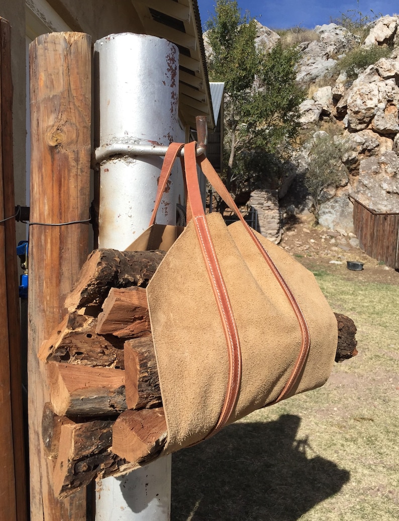 Leather Firewood Carrier Log Carrier Wood Tote Firewood Etsy