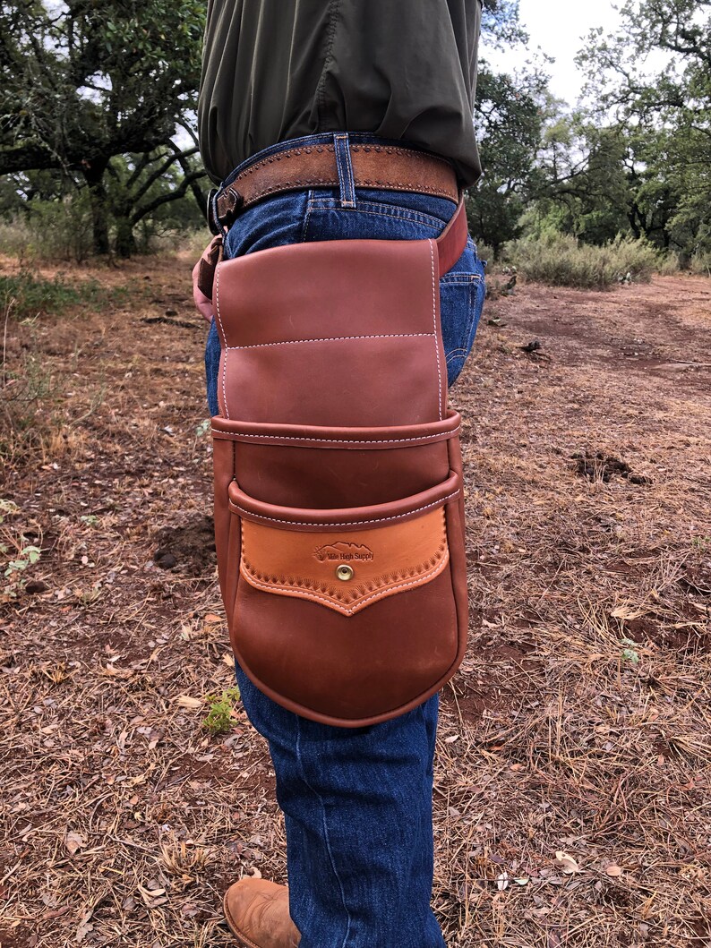 Leather Shell Bag Double Shooting Pouch Skeet Shooting Etsy