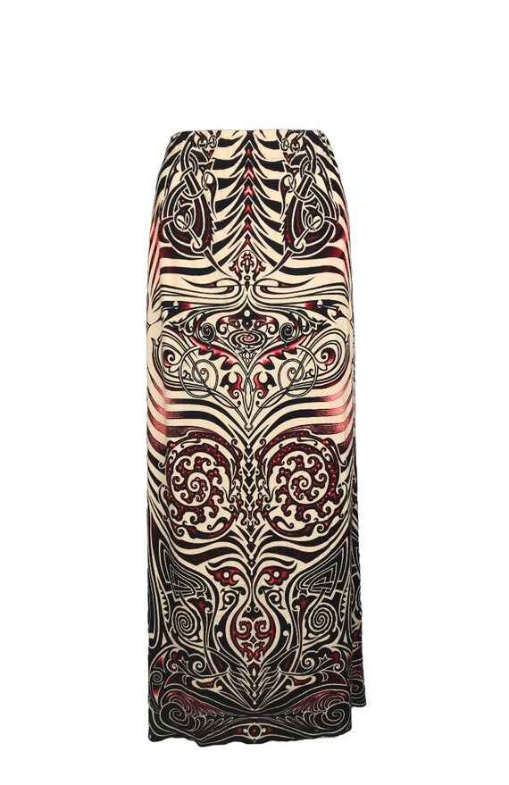 Vintage Gaultier tribal tattoo skirt