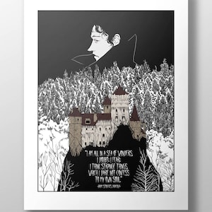 Bram Stoker&#39;s Dracula Print - Quote Poster - Gifts for Book Lovers, Bookworms, Teachers, Librarians - Wall Art Decor - Sea of Wonders