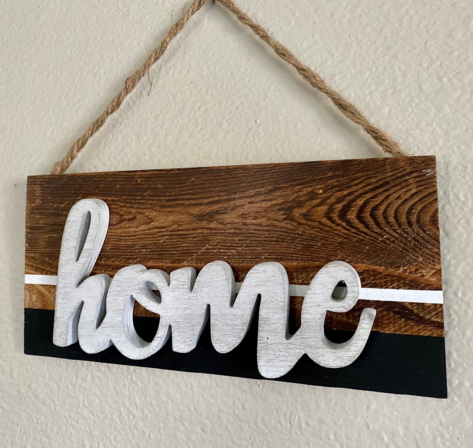 Wooden Home Sign Hanging Home Sign Wall Decor Etsy