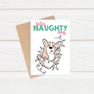 Ensemble de cartes de Noël Corgi | Jeu de cartes d'amant de chien | Ensemble de 4 cartes Corgi