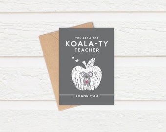 Koala-ty Teacher Enamel Pin Card | Back to School | Soft Enamel | Koala | Gift For Teachers | Student Gift | School | Educator Appreciation