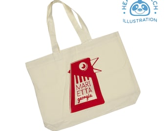 Big Chicken Tote Bag | Atlanta | Travel Tote | Marietta | Reusable Bag | Large | Eco-Friendly