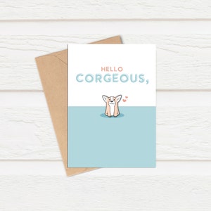 Hello Corgeous エナメルピンカード | ハードエナメルピン | コーギー | 犬好き | バレンタイン | 記念日 | ただの理由 | ギフトのアイデア | かわいい | 彼女のために