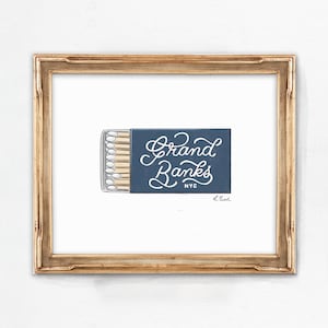 Custom Single Matchbook *UNFRAMED* 8x10" Art Print | Hometown | Traveler Gift | Home Decor | Gift Ideas | House Warming | Personalized Gift