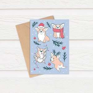 Corgi Christmas Card | Dog Lover Card | Fun Corgi Card
