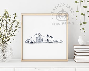 Custom Sleeping Pet Portrait *DIGITAL* | Dog | Cat | Gift Ideas | Personalized | Home Art