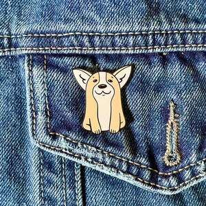 Corgi Enamel Pin | Hard Enamel Pin | Dog Lover | Dog Pin | Badge | Gift Idea | Cute | For Her | For Him | Dog Parent | Corgi Lover |