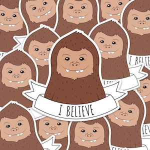 Bigfoot & Yeti Slim Magnet | Fun | Fridge | Cryptozoologist | Cute | Aesthetic | Best Friend Gift | Funny | I Believe | Crypids