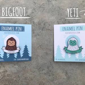 I Believe Soft Enamel Pin | Bigfoot | Yeti | Sasquatch | Gift | Wildlife | Nature | Cute | For Him | For Her | Outdoor Lover | Cryptids