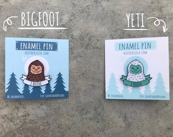 I Believe Soft Enamel Pin | Bigfoot | Yeti | Sasquatch | Gift | Wildlife | Nature | Cute | For Him | For Her | Outdoor Lover | Cryptids