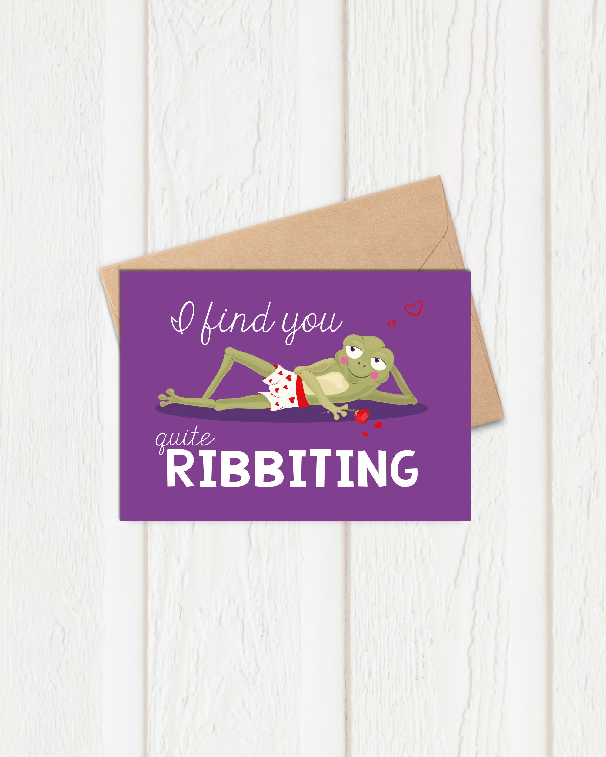 Funny Frog Card Pun Anniversary Valentine's Frog Etsy