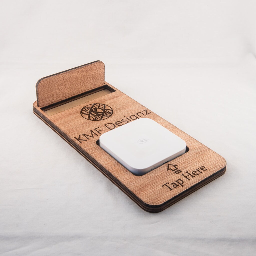 Square Reader Stand Business Card Holder Customised Etsy