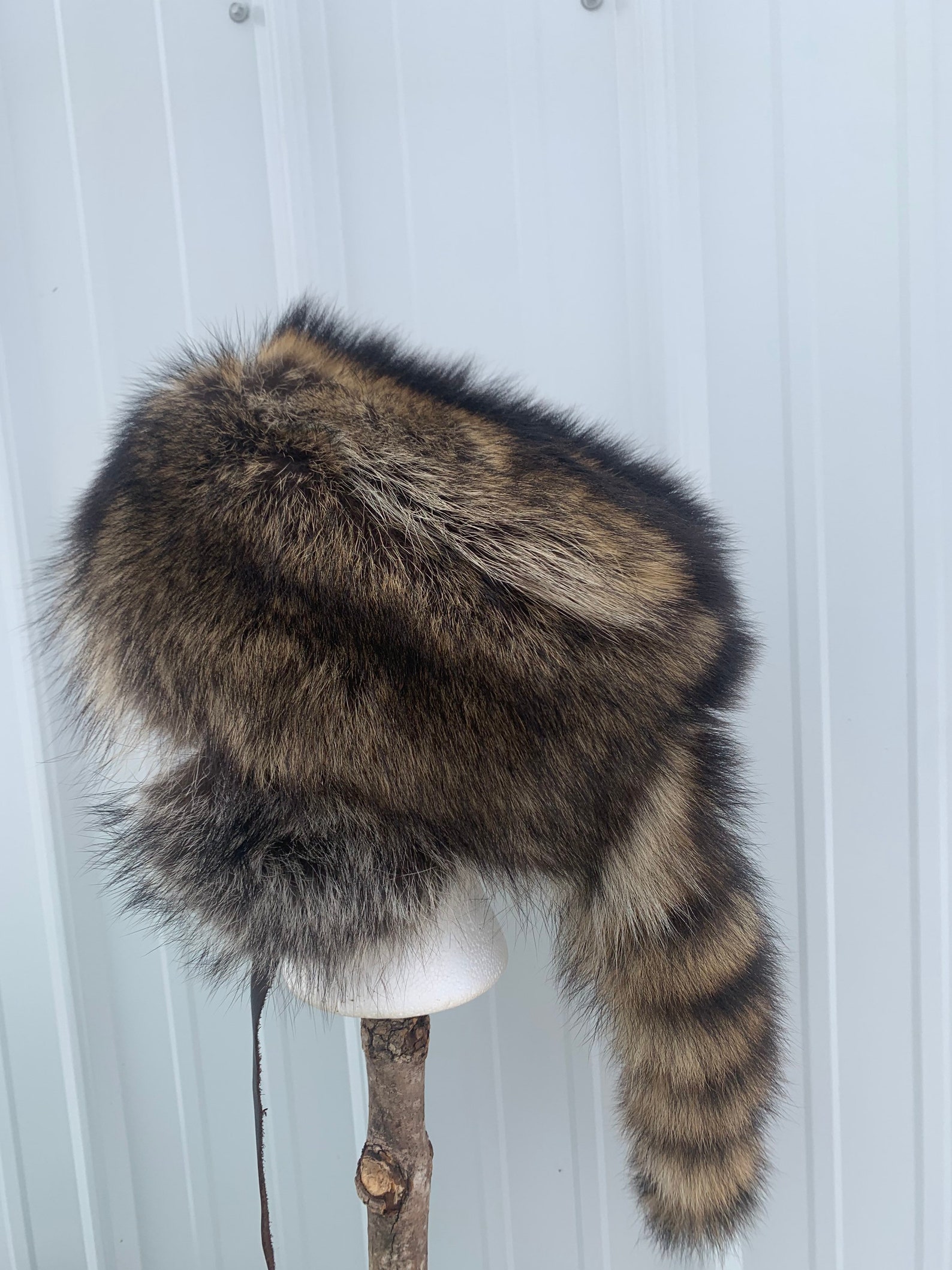 Raccoon Trappers Hat Nebraska Raccoon Hat Plush Raccoon Hat - Etsy