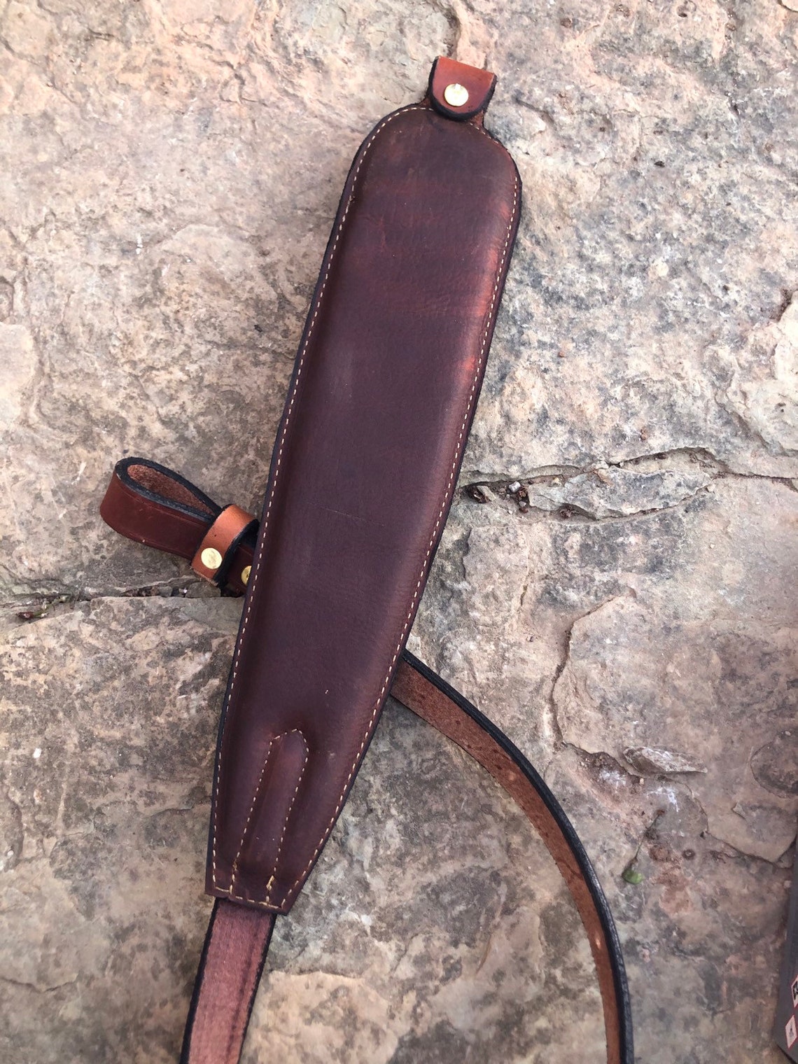 Genuine Cowhide Leather Gun Sling with bullet loops Gift for Etsy