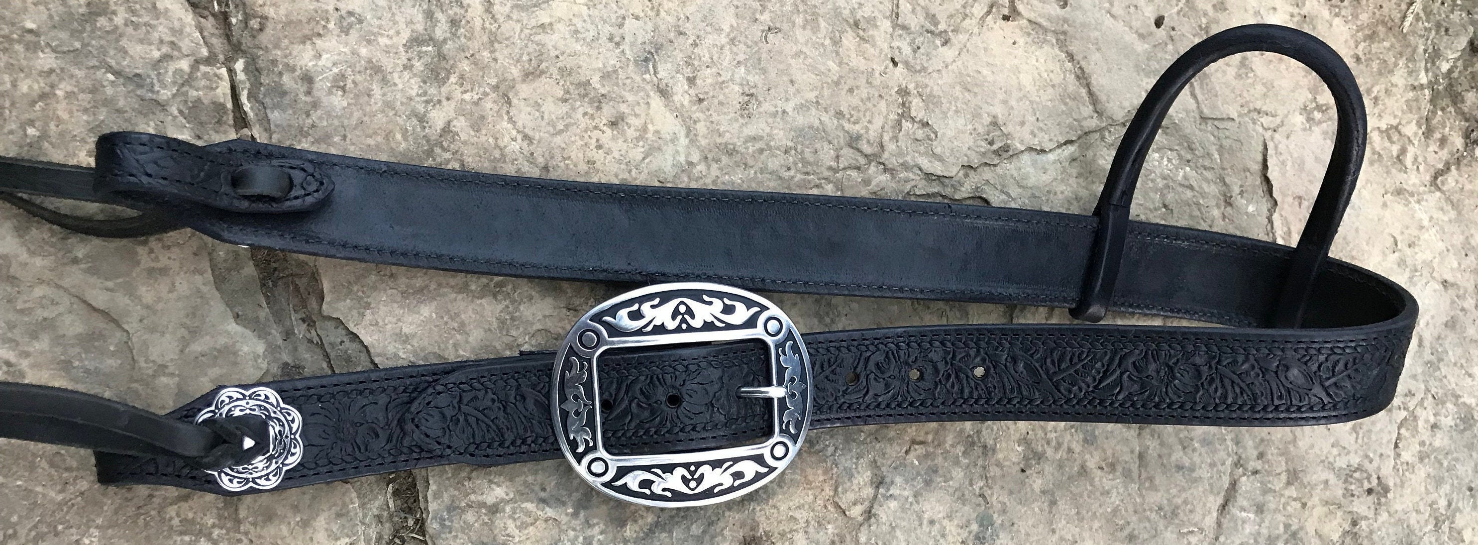 Belt Headstall Handmade Headstall One Ear Headstall Hand Etsy