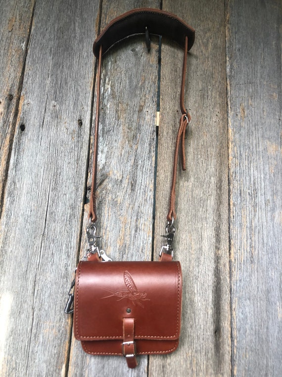 Handmade Fly Fishing Bag, Leather Fishing Bag, Fly Fishing Bag