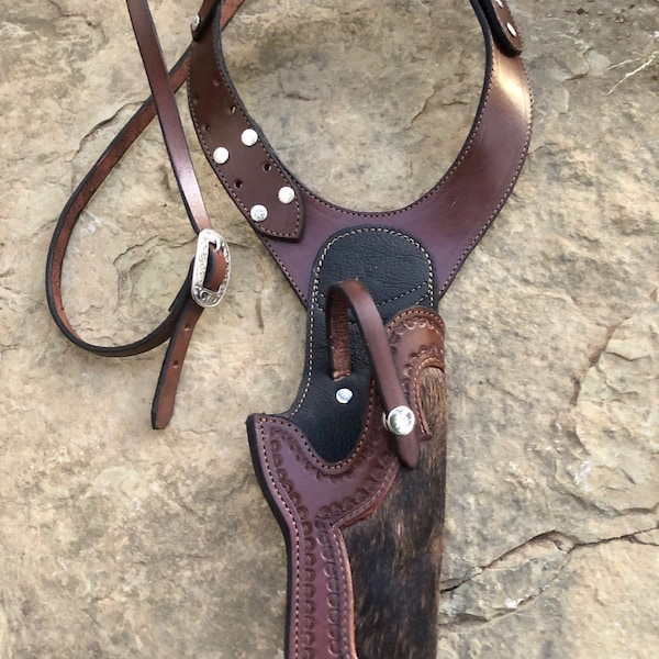 Handmade Tanned Herman Oak Leather Shoulder Holster  Fits Colt Springfield Ruger RIA Remington ATI Model 1911