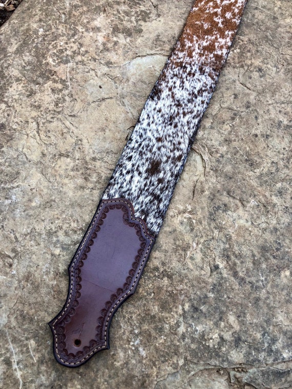 Cowhide guitar strap deals