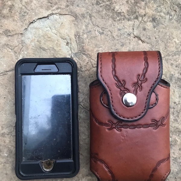 Leather Cell Phone Case With Belt Loop Etsy