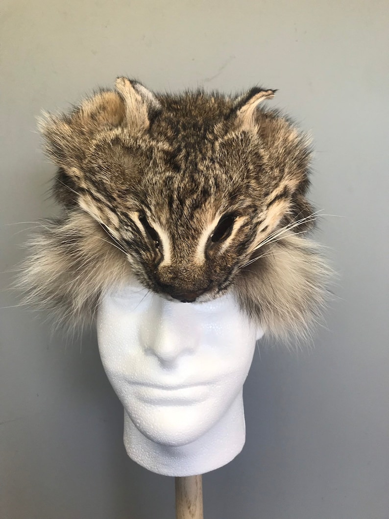 Handmade Davy Crockett Bobcat Hat Fur 