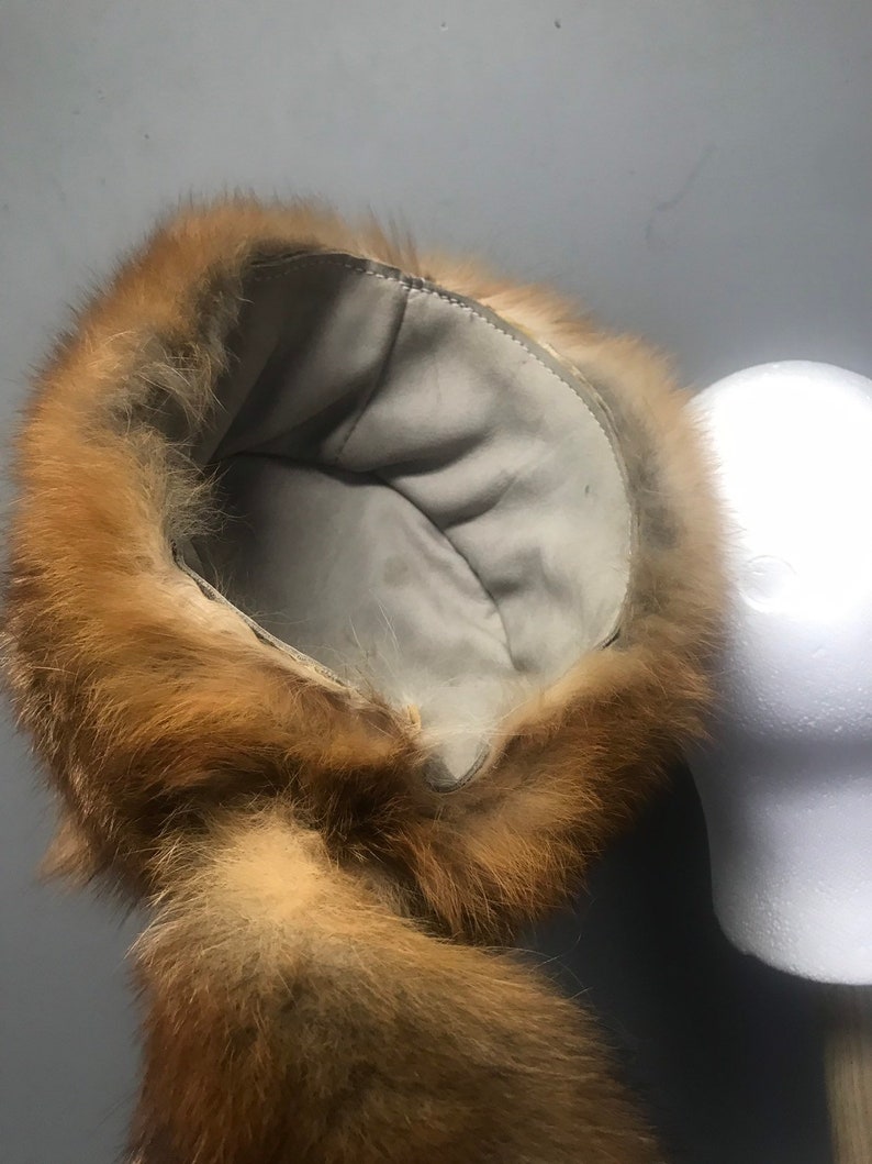 Handmade Davy Crockett Fox Hat Fox Fur Hat Authentic Fox Fur - Etsy