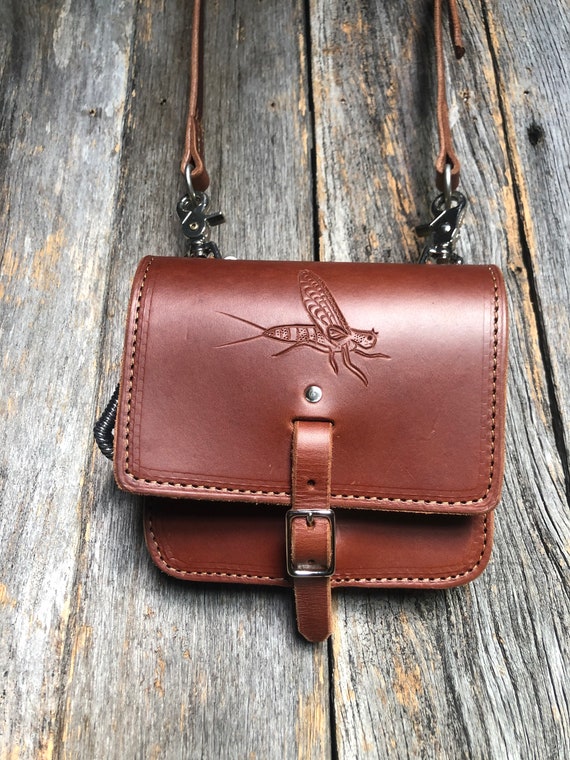 Handmade Fly Fishing Bag, Leather Fishing Bag, Fly Fishing Bag, Fly Fishing  