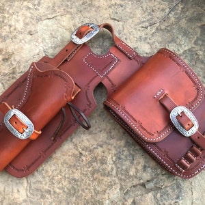 Saddle Horn Holster, Saddle Holster, Leather revolver holster, revolver holster, Saddle Holster, Holster for saddle, Gift for rancher,