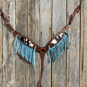 Handmade Inlay Breast Collar with Fringe