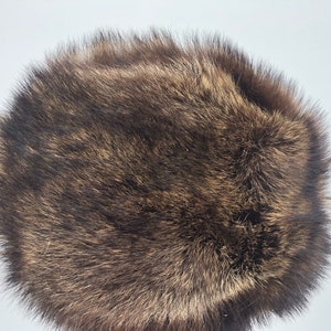 Davy Crockett Raccoon Hat, Fur Hat, Authentic Fur, Leather Lined, image 3