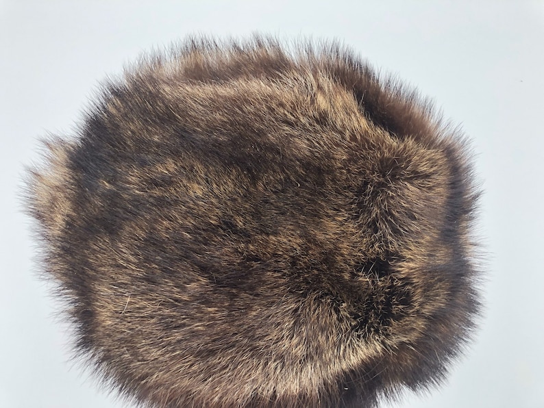 Davy Crockett Raccoon Hat, Fur Hat, Authentic Fur, Leather Lined, image 3