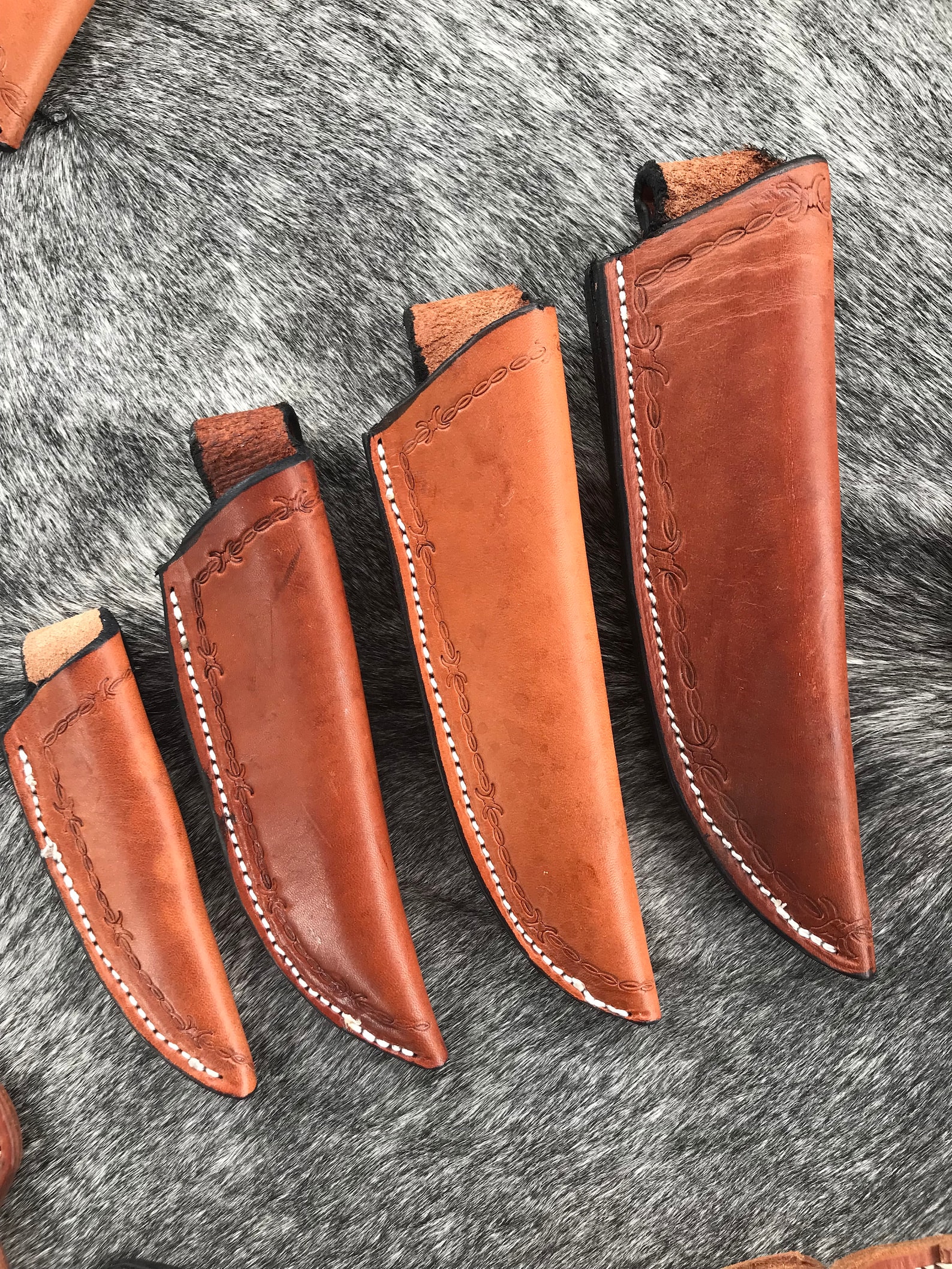 Handmade Leather Knife Sheath Wholesale Lot Saddle Leather Etsy