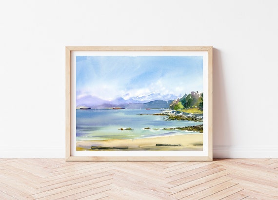 English Bay Beach Tide Receding Vancouver Print | Summer Sunny Print | Vancouver Gift Souvenir | British Columbia Art | Pacific Northwest