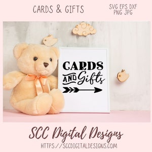Card and Gifts SVG, DIY Signage for Table for Weddings, Bridal Showers, Baby Showers, Graduation Parties, Anniversary Get Togethers
