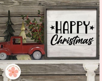 Christmas SVG, Merry Christmas PNG, Happy Holidays Quote for Cricut, Silhouette Cut File